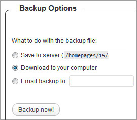 Archive de base de donnée avec Wp db backup