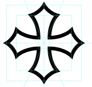 Croix tracée avec Illustrator