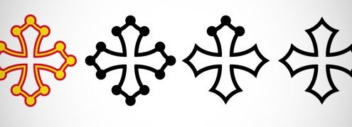 Construire une croix-occitane vectorielle