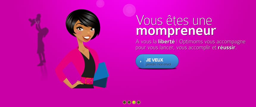 Site WordPress Optimoms Entrepreneur et maman