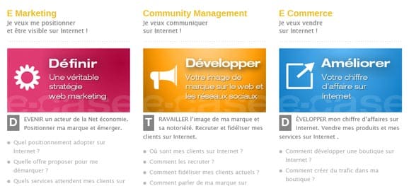 Charte graphique Site Wordpress : carrés de couleurs vives