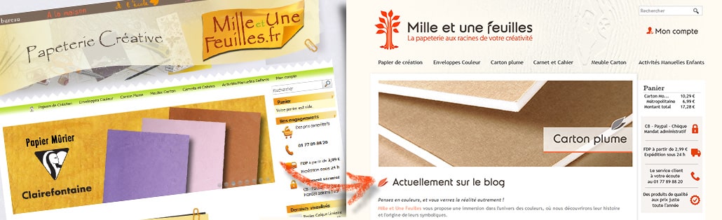 Refonte du site mille et une feuilles