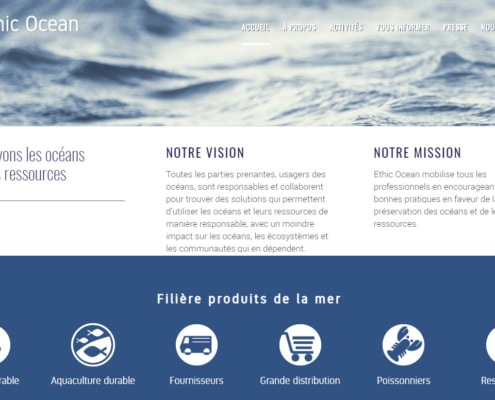 ethic ocean création de site WordPress