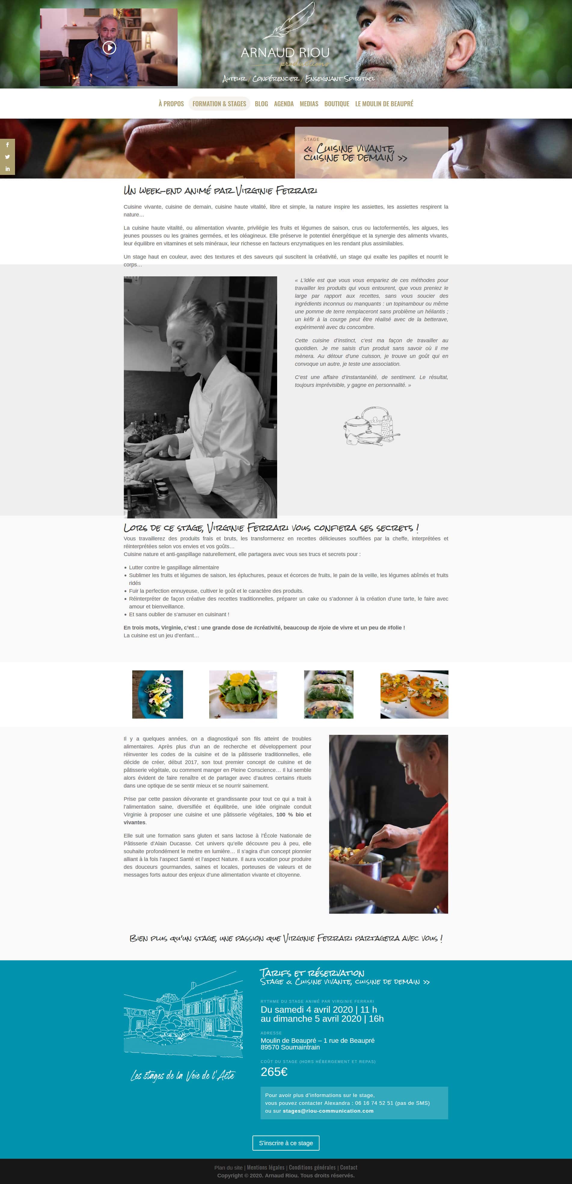 Page Arnaud Riou Cuisine Vivante