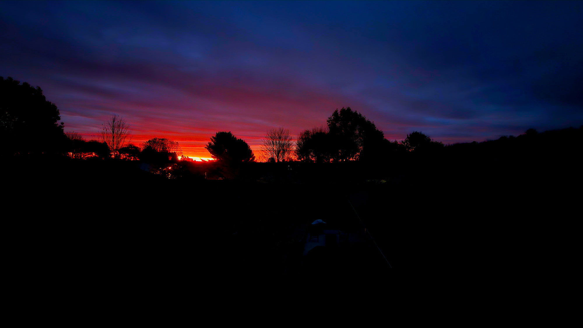Levé de soleil d automne au Québec