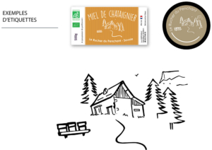 Creation etiquette pot de miel Projet etiquette premier jet client 02 Creation etiquette pot de miel Projet etiquette premier jet client 02